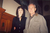 Sarah-Jane Redmond who played Lucy Butler, seen here with actor Lance Henriksen.